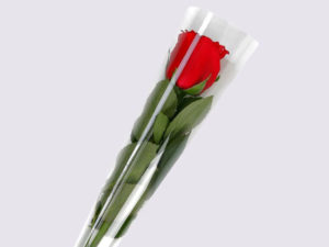 Image of red plastic rose