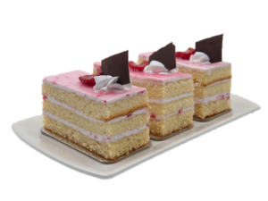 Get the best & premium quality raspberry rose cake slice in Oman from MOB