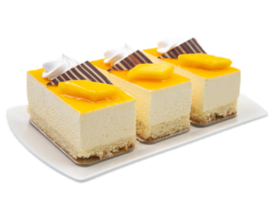 Buy online the best mango mousse slice cakes in Oman from Modern Oman Bakery