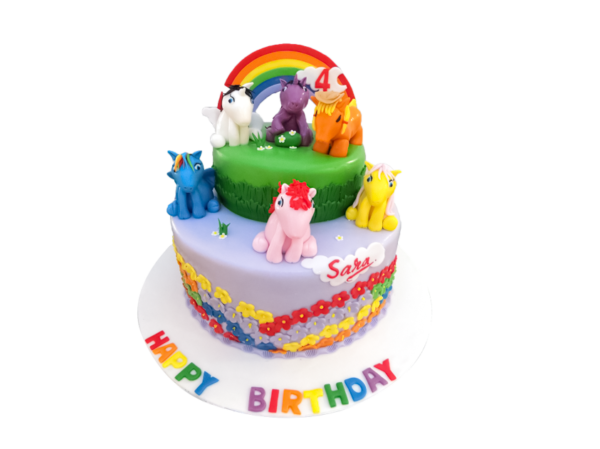 Baby Horses Colorful Cake
